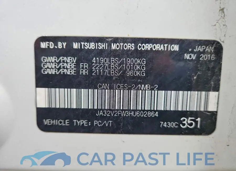 JA32V2FW3HU602864# 13