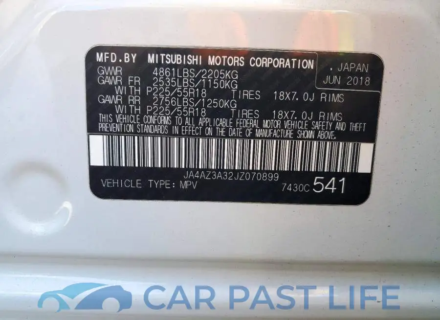JA4AZ3A32JZ070899# 13