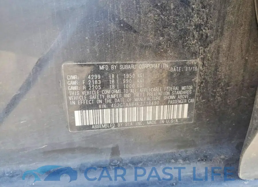4S3GTAA64K3718490# 12