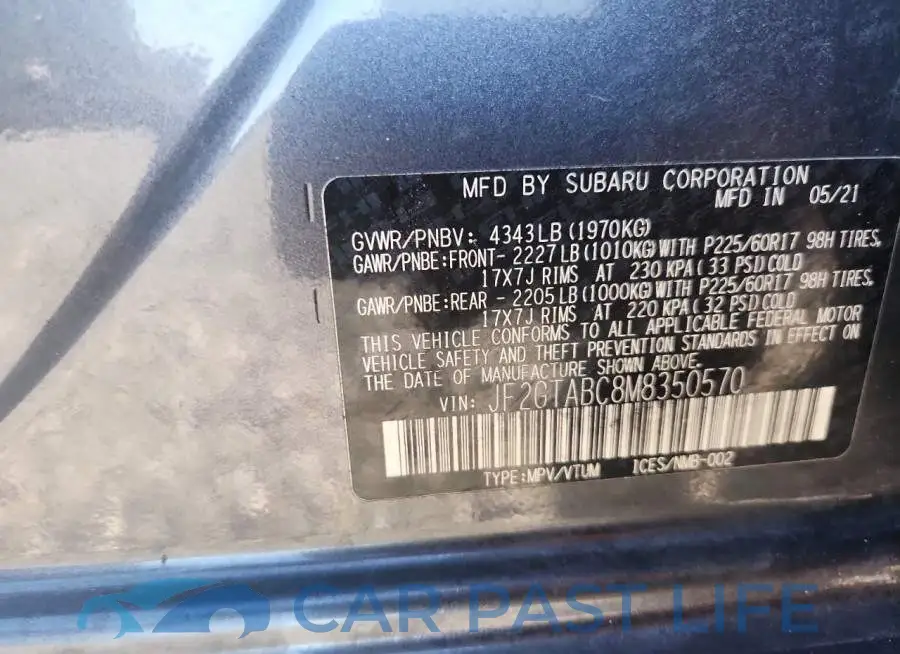 JF2GTABC8M8350570# 13