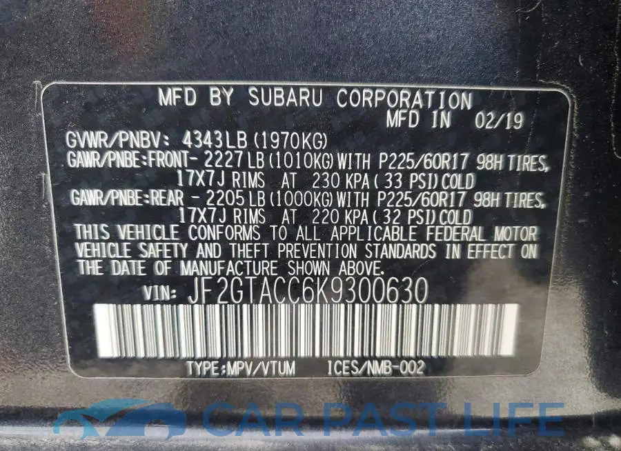 JF2GTACC6K9300630# 13