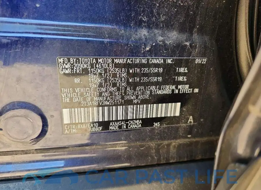 2T3A1RFV3NW251171# 12