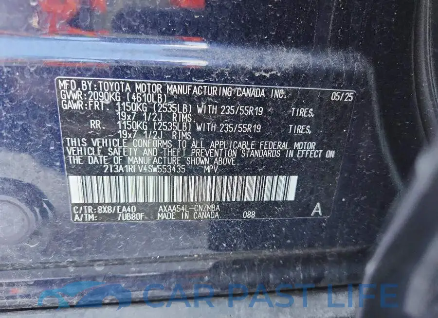 2T3A1RFV4SW553435# 13