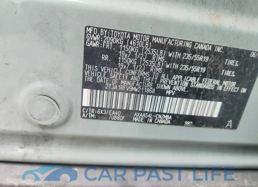 2T3A1RFV9MW211868# 12