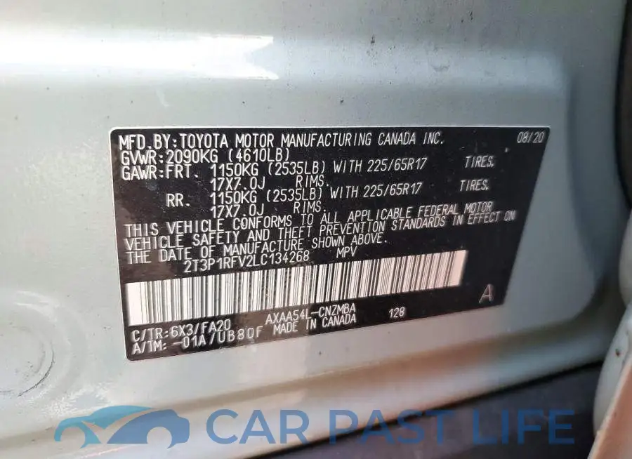 2T3P1RFV2LC134268# 13