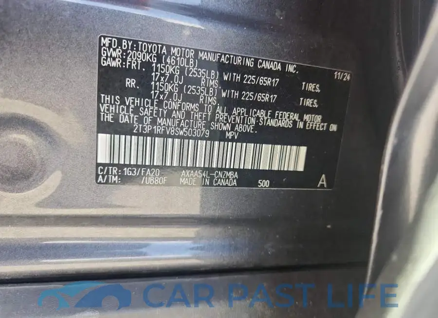 2T3P1RFV8SW503079# 14