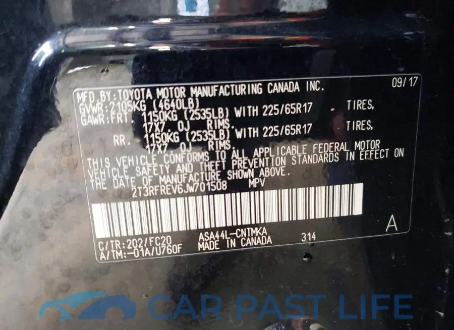 2T3RFREV6JW701508# 13