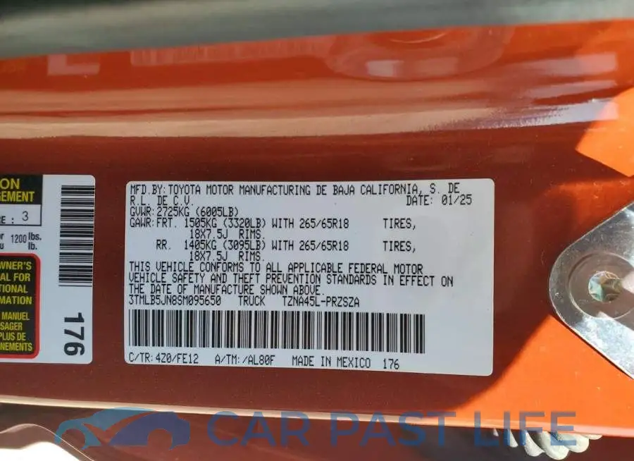 3TMLB5JN8SM095650# 12
