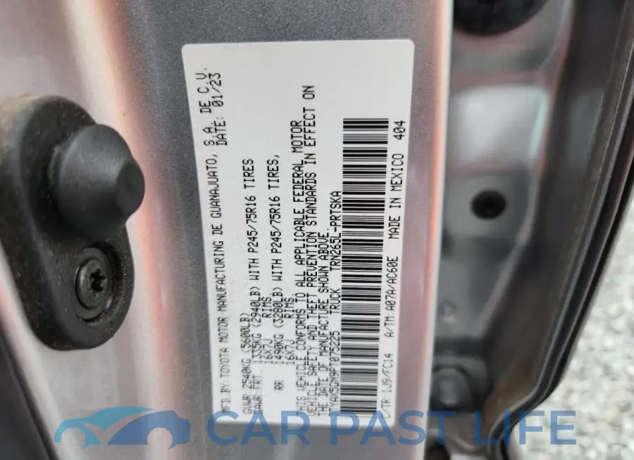 3TYAX5GN9PT075225# 12