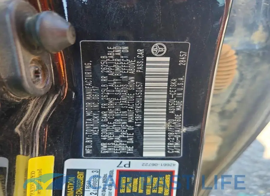 4T1BF1FK5HU450457# 12