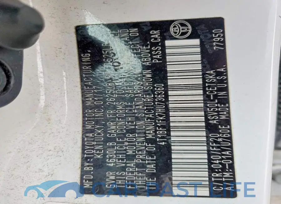 4T1BF1FK7HU736360# 12