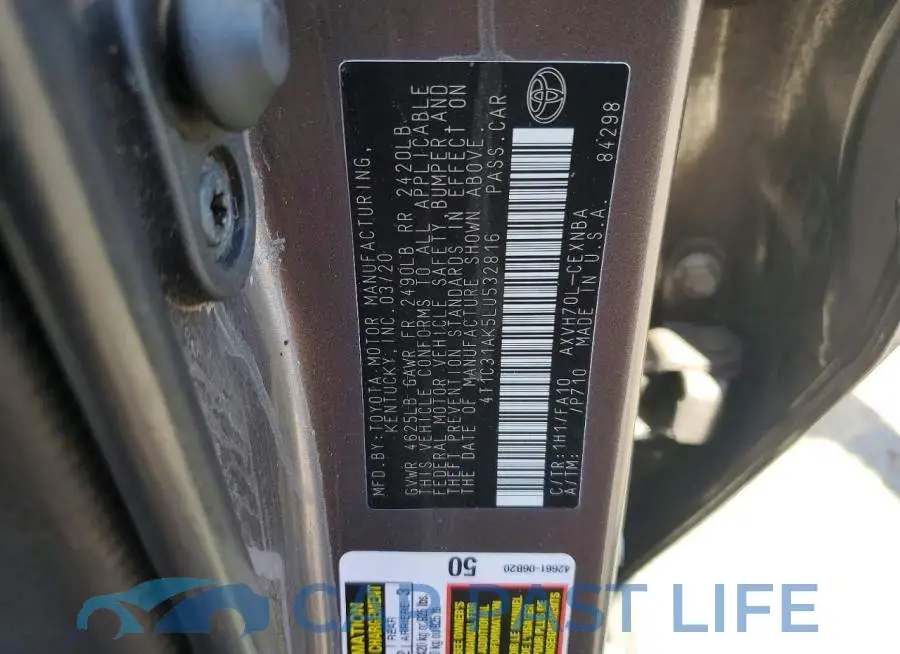 4T1C31AK5LU532816# 12