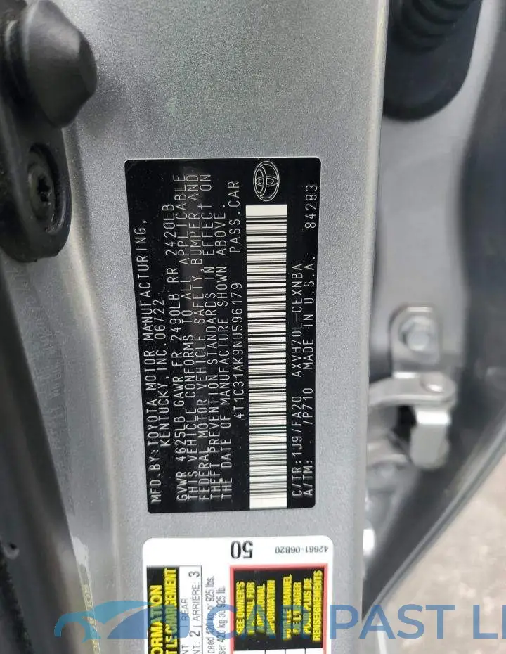 4T1C31AK9NU596179# 12