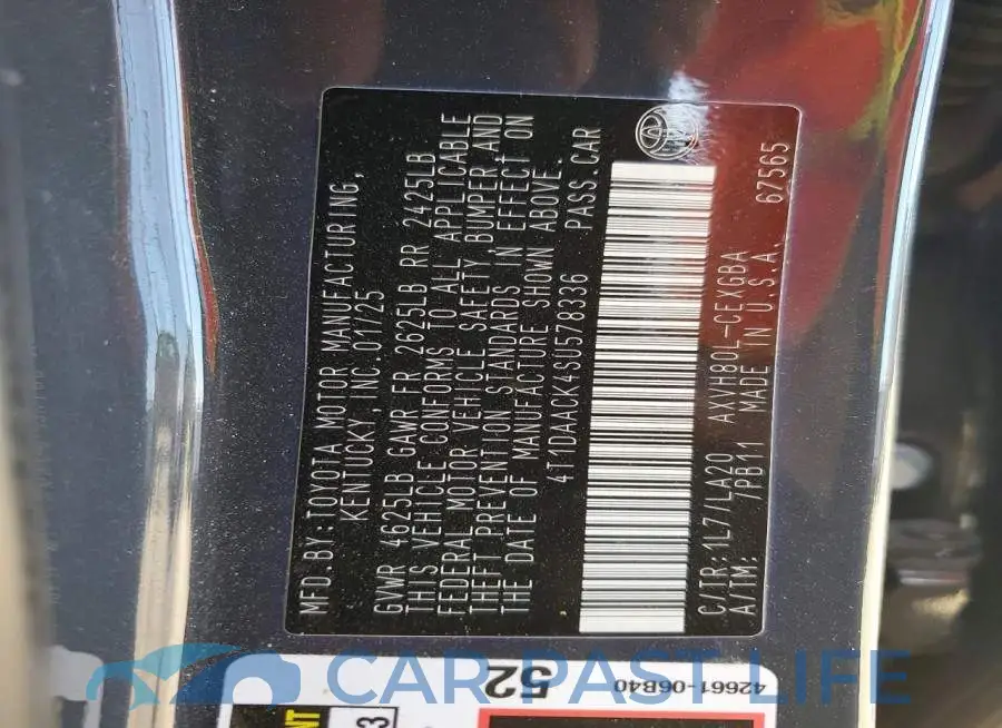 4T1DAACK4SU578336# 13