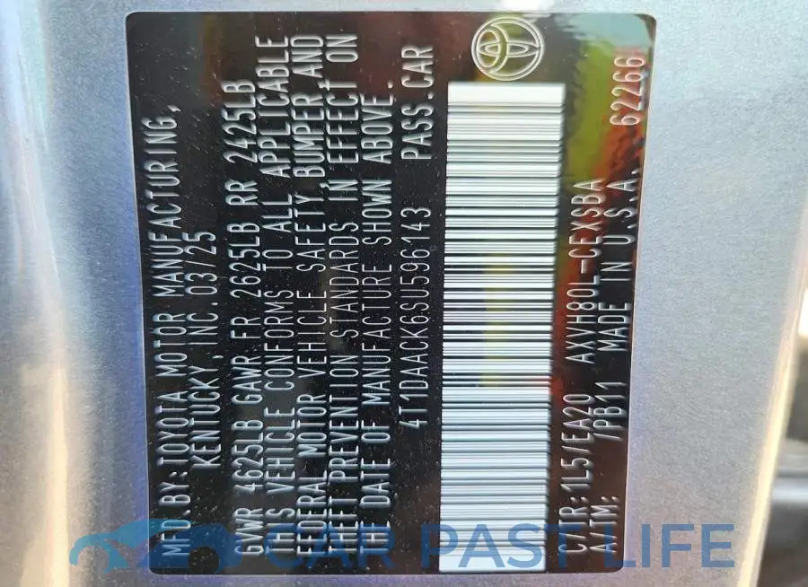 4T1DAACK6SU596143# 13