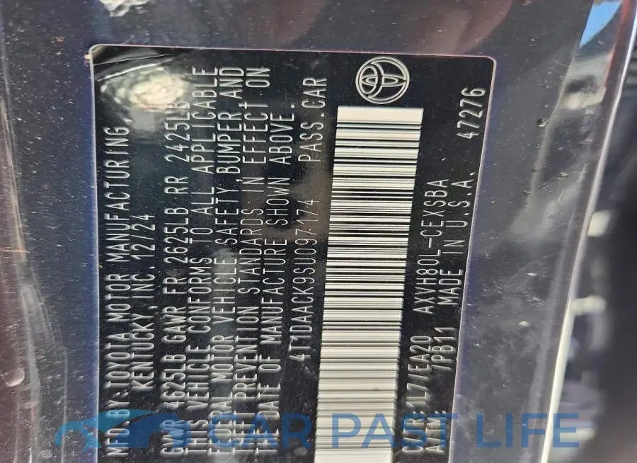 4T1DAACK9SU097174# 12