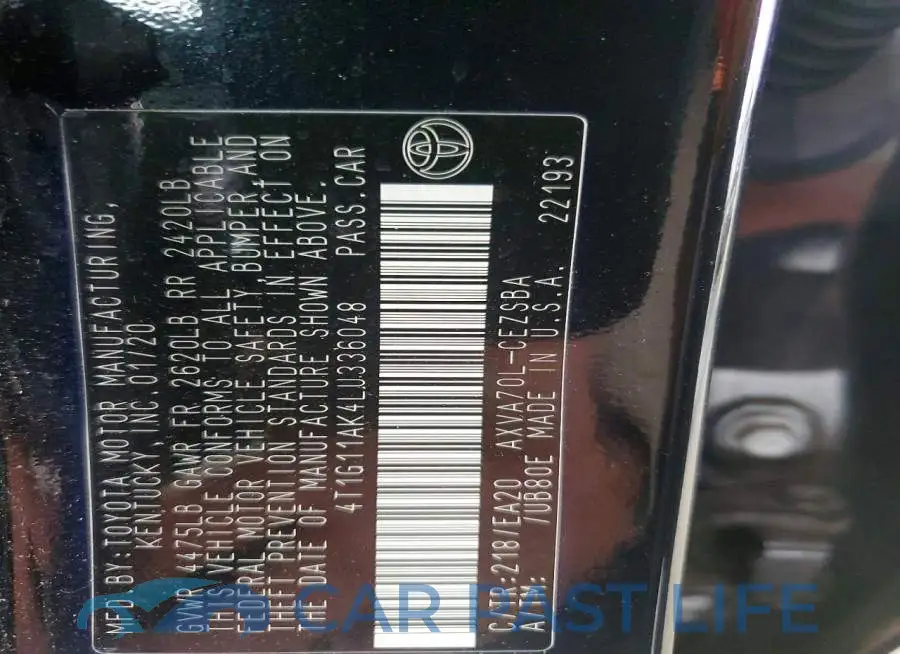 4T1G11AK4LU336048# 13