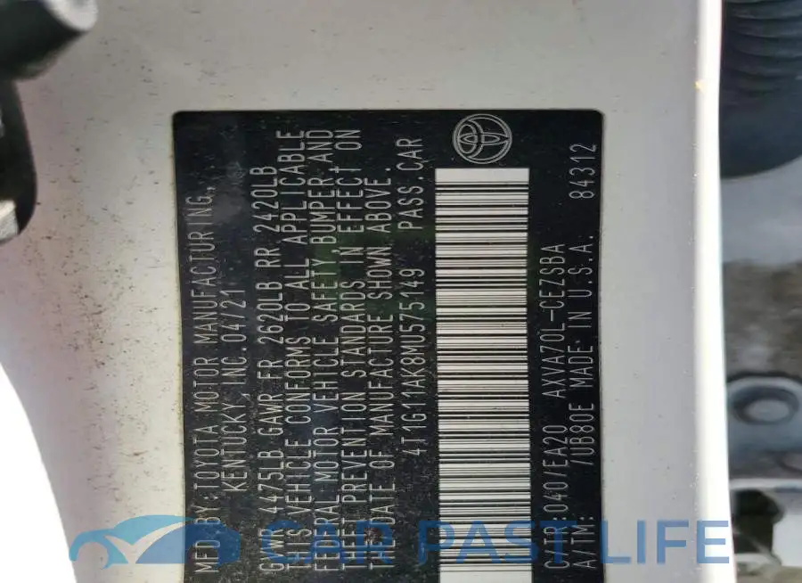 4T1G11AK8MU575149# 12