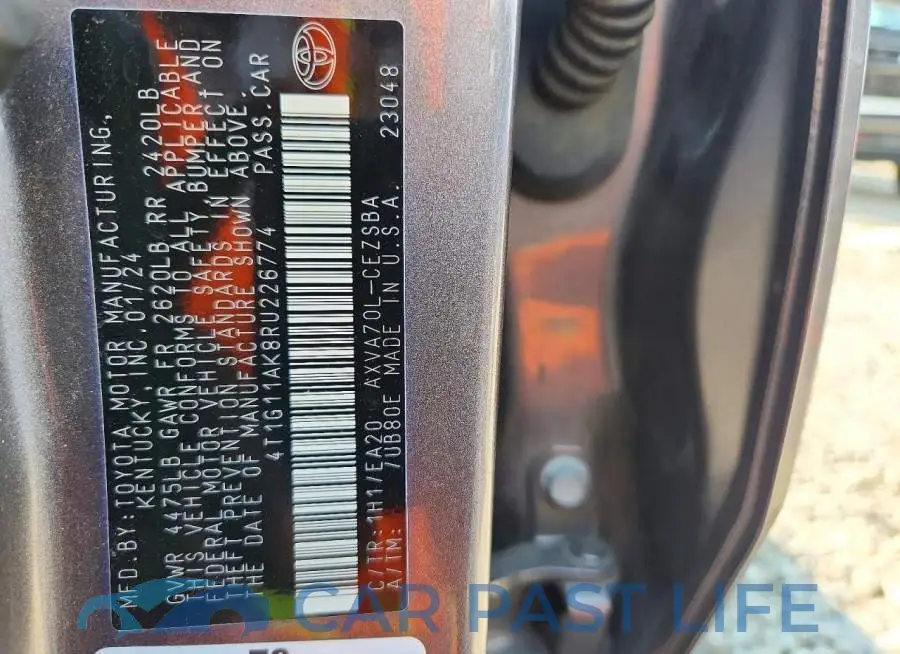 4T1G11AK8RU226774# 12