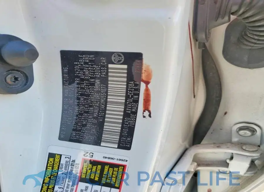 4T1G11AKXMU551077# 12