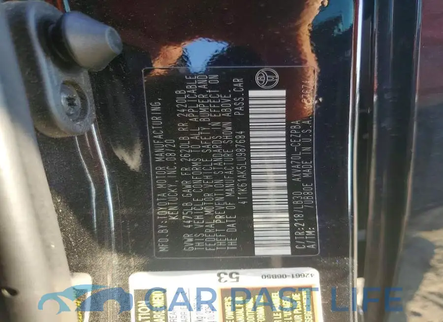 4T1K61AK5LU987684# 12
