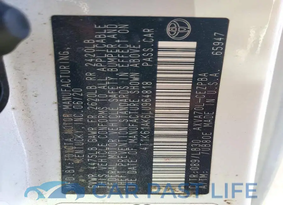 4T1K61AK6LU964818# 12