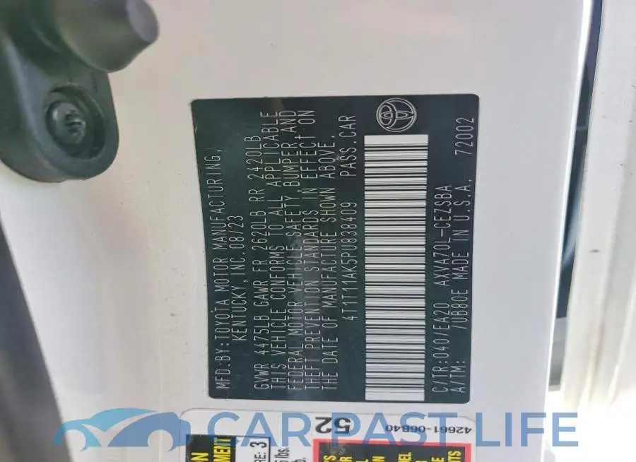 4T1T11AK5PU838409# 12