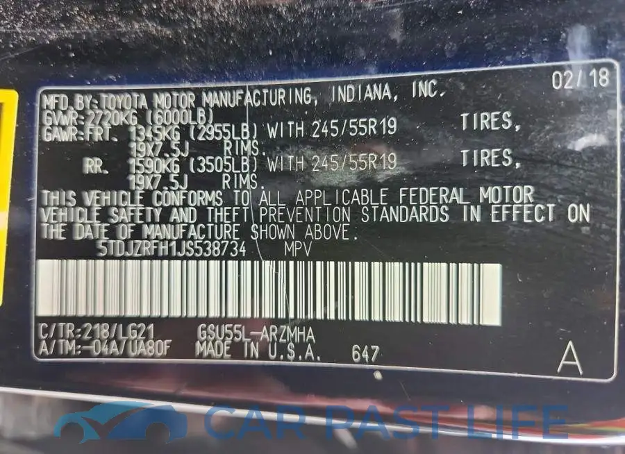 5TDJZRFH1JS538734# 13