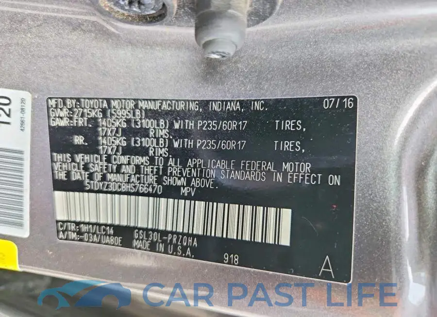 5TDYZ3DC8HS766470# 14