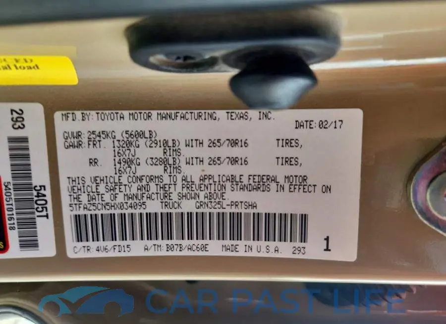 5TFAZ5CN5HX034095# 12