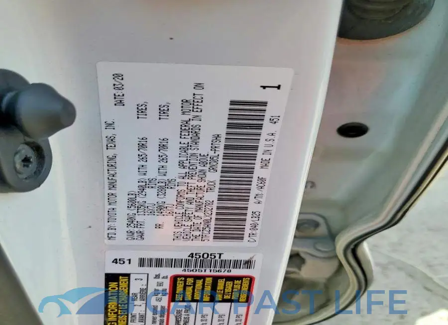 5TFCZ5AN0LX232782# 13
