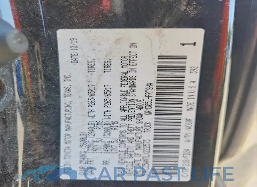 5TFCZ5AN7LX222573# 12