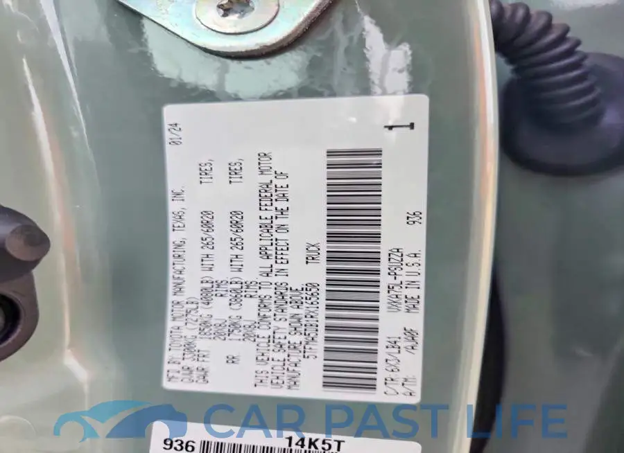 5TFMA5DB1RX165650# 12