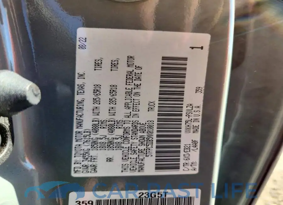 5TFPC5DB5NX010018# 12