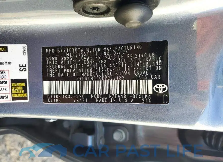 5YFB4MDE6RP202483# 12