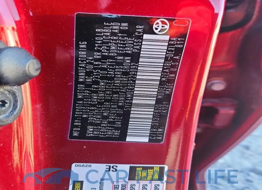 5YFB4MDE8SP229092# 13