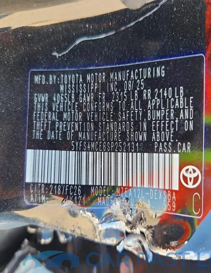 5YFS4MCE6SP252131# 13