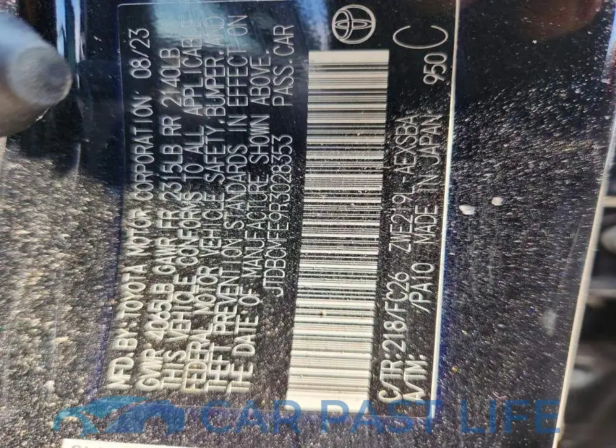 JTDBCMFE9R3028353# 12