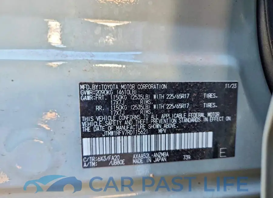 JTMW1RFV7RD115621# 14