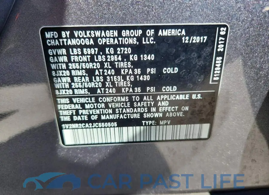 1V2NR2CA2JC550505# 14