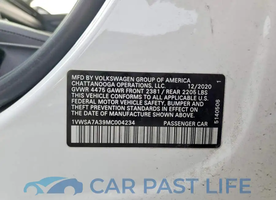 1VWSA7A39MC004234# 13