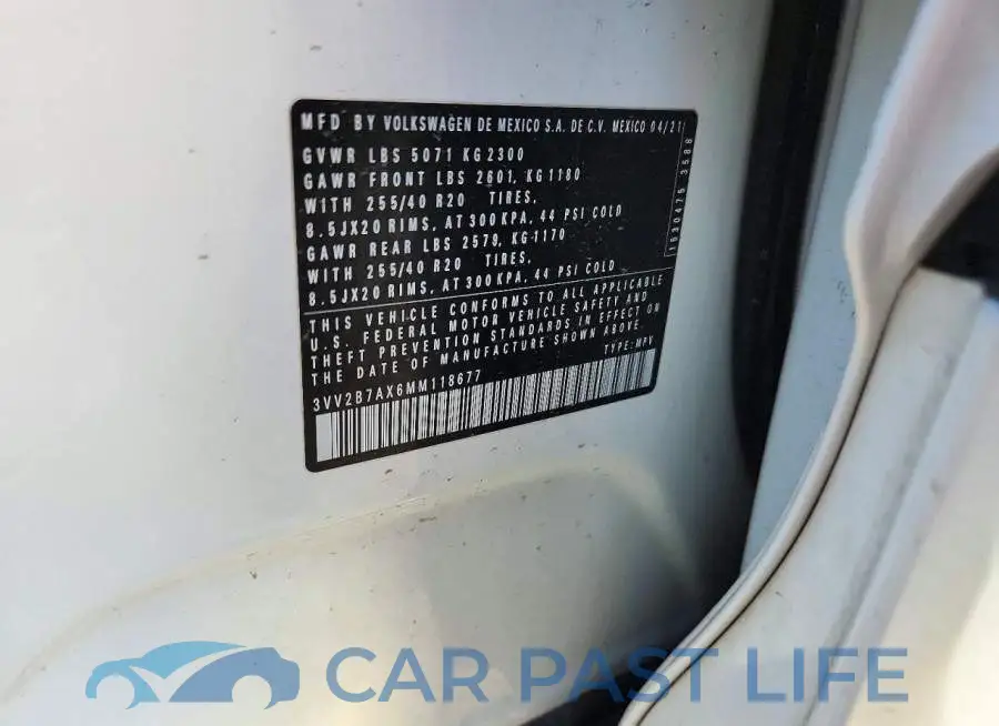 3VV2B7AX6MM118677# 12