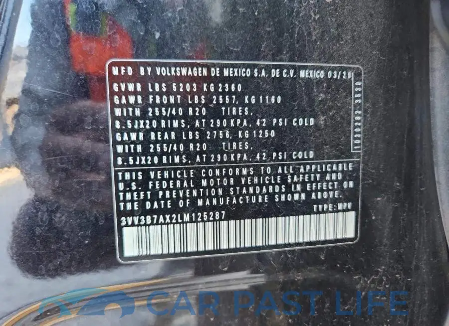 3VV3B7AX2LM125287# 14