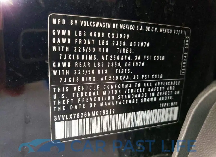 3VVLX7B26NM019917# 13