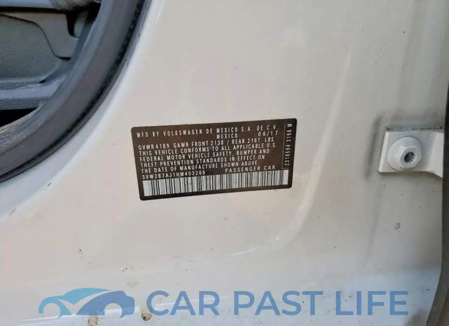 3VW2B7AJ1HM403266# 12