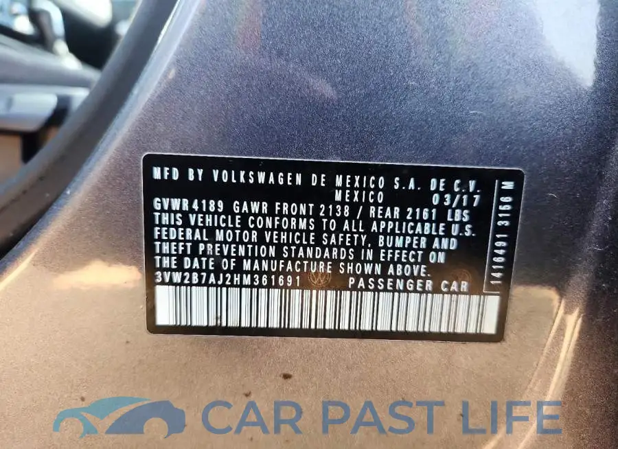 3VW2B7AJ2HM361691# 13