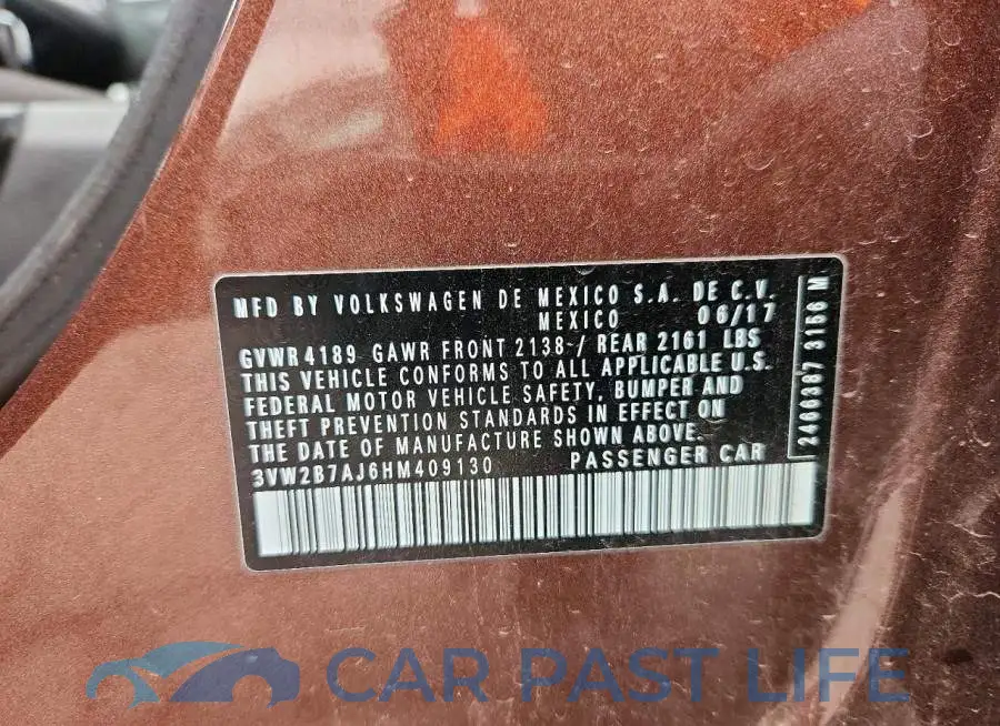 3VW2B7AJ6HM409130# 12