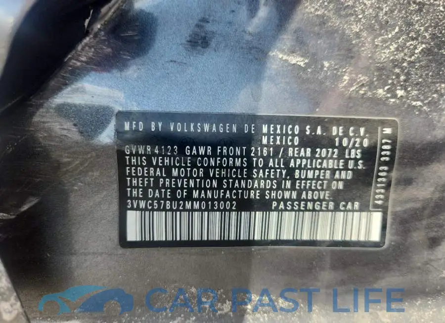3VWC57BU2MM013002# 12