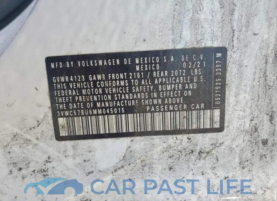 3VWC57BU6MM045015# 12