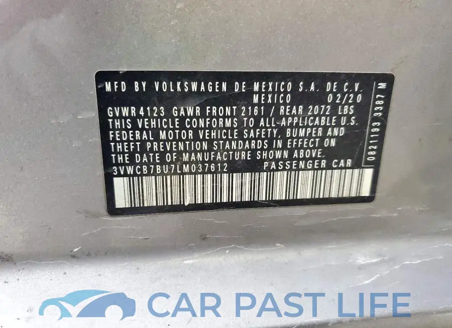 3VWCB7BU7LM037612# 12
